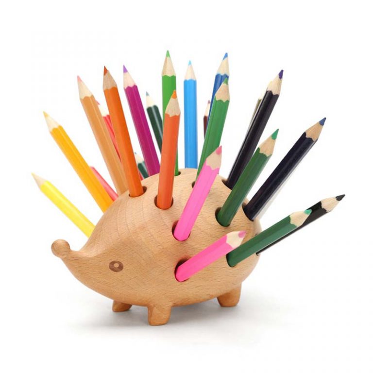 Hedgehog Shaped Pencil Holder – Woodence